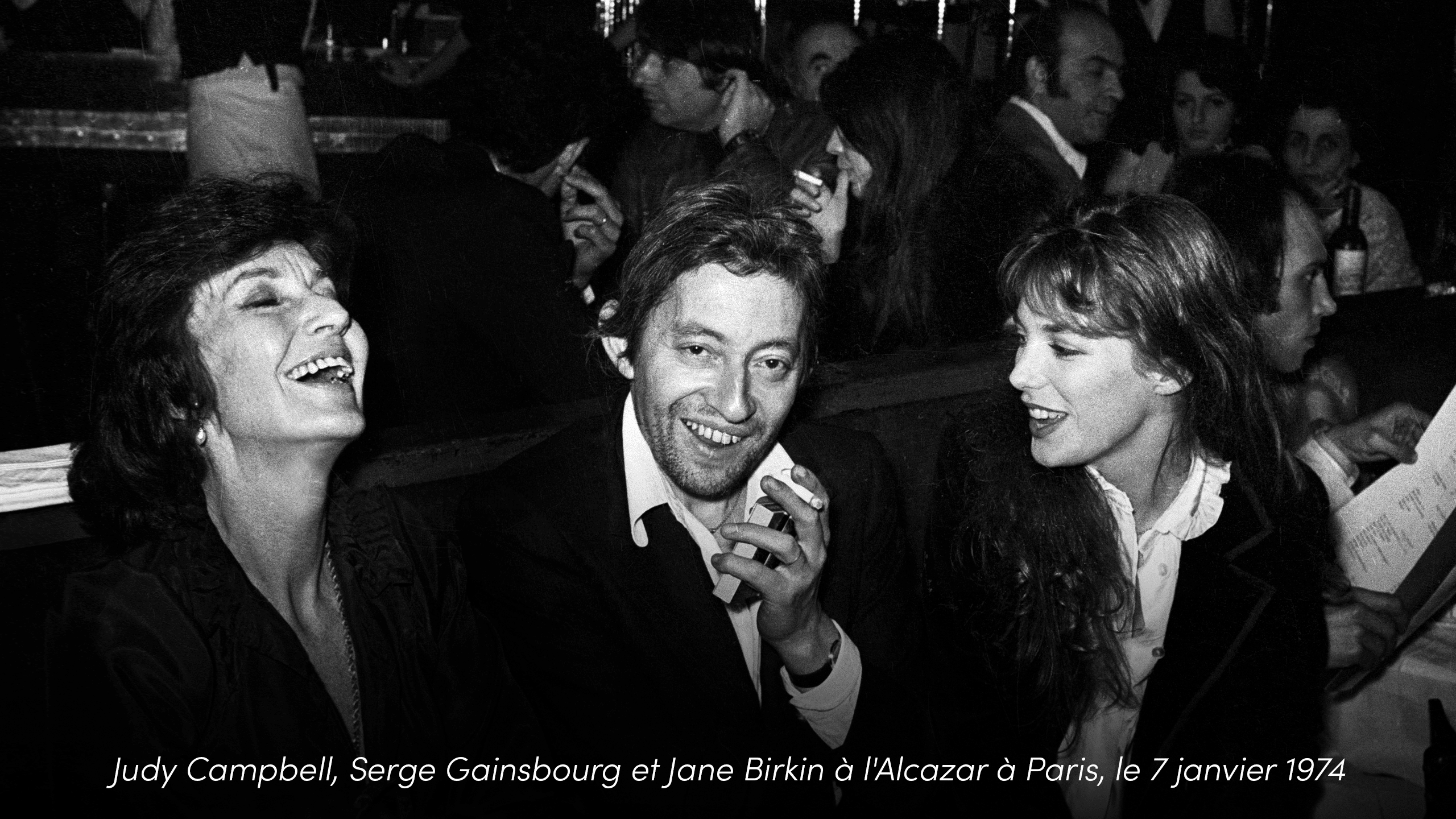 Judy Campbell, Serge Gainsbourg et Jane Birkin_